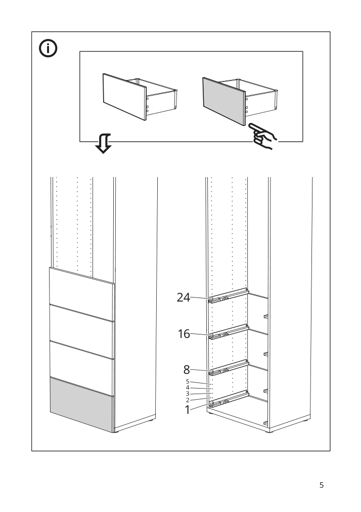 Assembly instructions for IKEA Besta drawer runner push open | Page 5 - IKEA BESTÅ / LACK TV storage combination 893.987.37