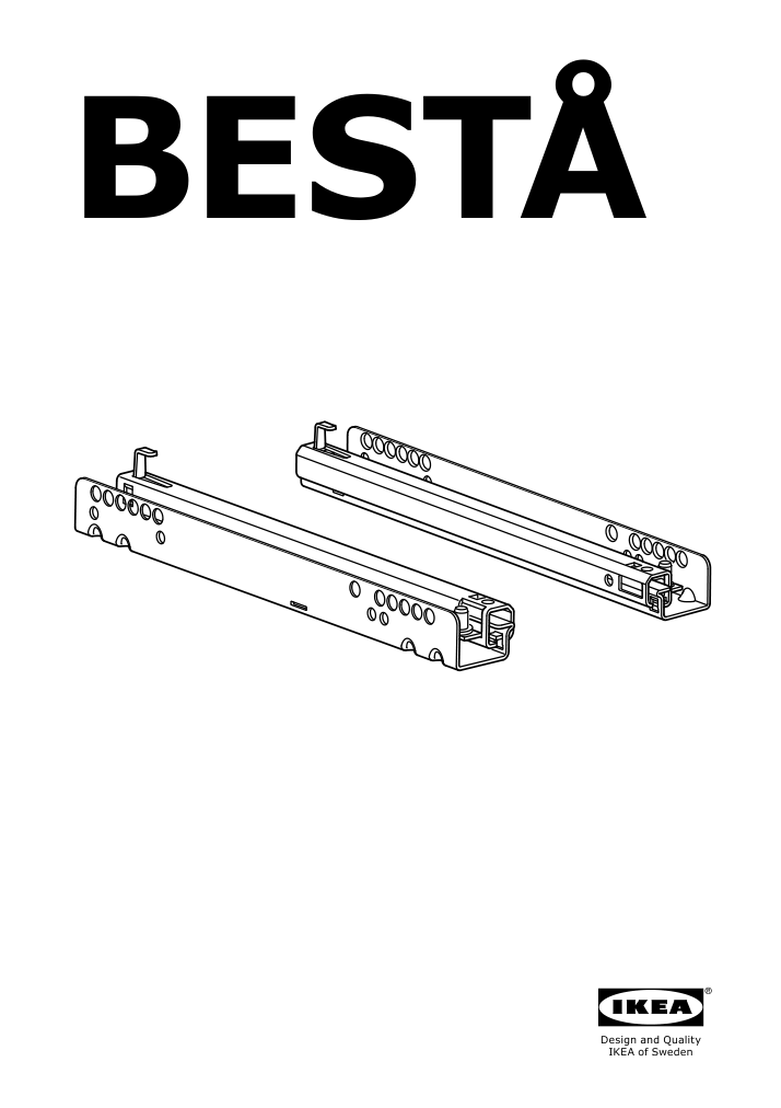 Assembly instructions for IKEA Besta drawer runner soft closing | Page 1 - IKEA BESTÅ storage combination with drawers 093.251.08