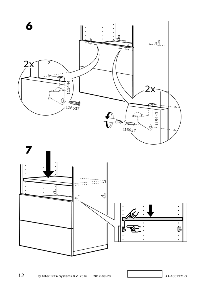 Assembly instructions for IKEA Besta drawer runner soft closing | Page 12 - IKEA BESTÅ TV storage combination/glass doors 594.110.33