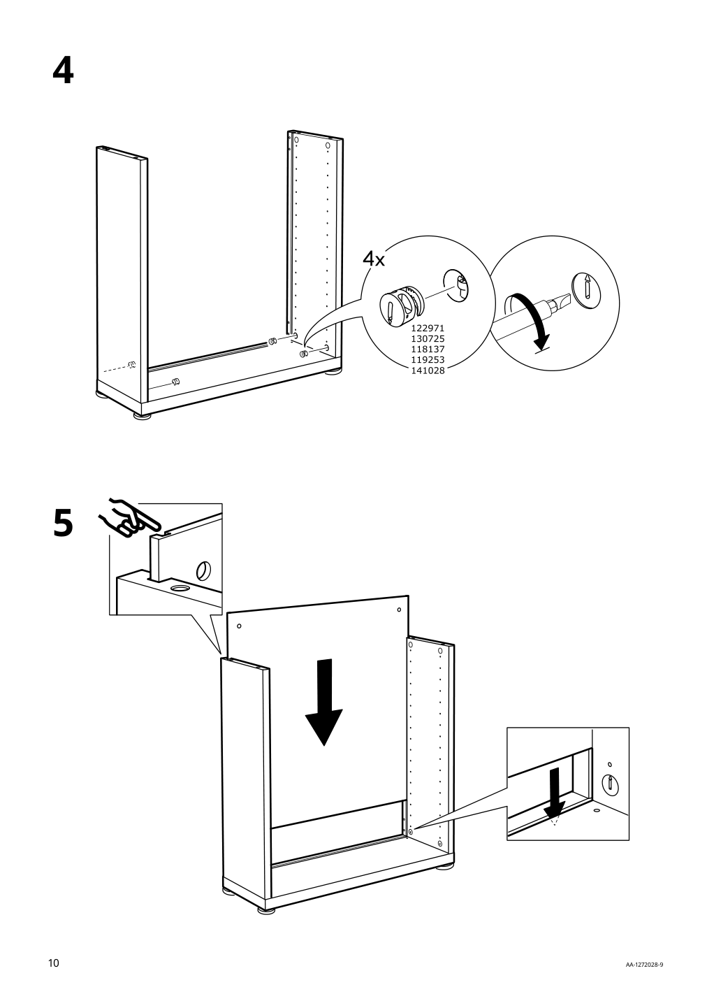 Assembly instructions for IKEA Besta frame black brown | Page 10 - IKEA BESTÅ storage combination w doors/drawers 894.215.49