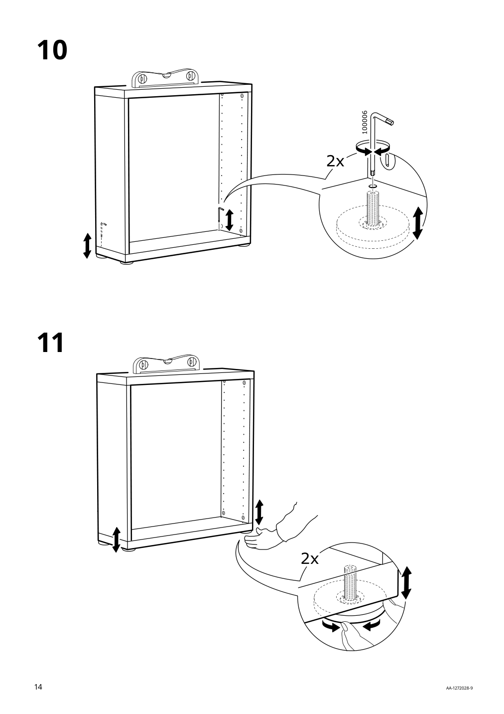 Assembly instructions for IKEA Besta frame black brown | Page 14 - IKEA BESTÅ shelf unit with door 594.261.38