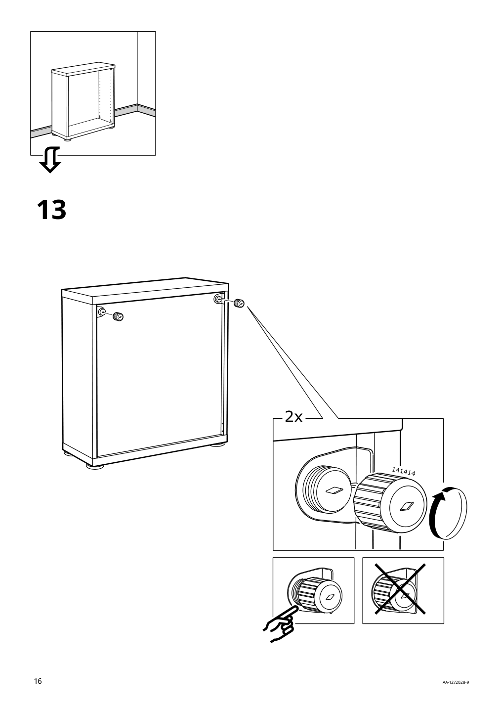 Assembly instructions for IKEA Besta frame black brown | Page 16 - IKEA BESTÅ storage combination w doors/drawers 194.215.57