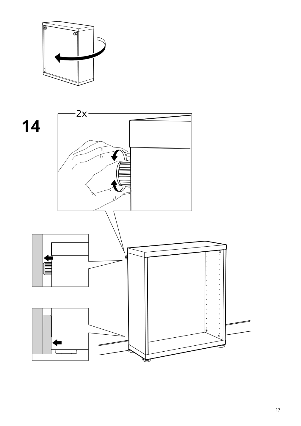 Assembly instructions for IKEA Besta frame black brown | Page 17 - IKEA BESTÅ wall cabinet with 2 doors 394.170.93