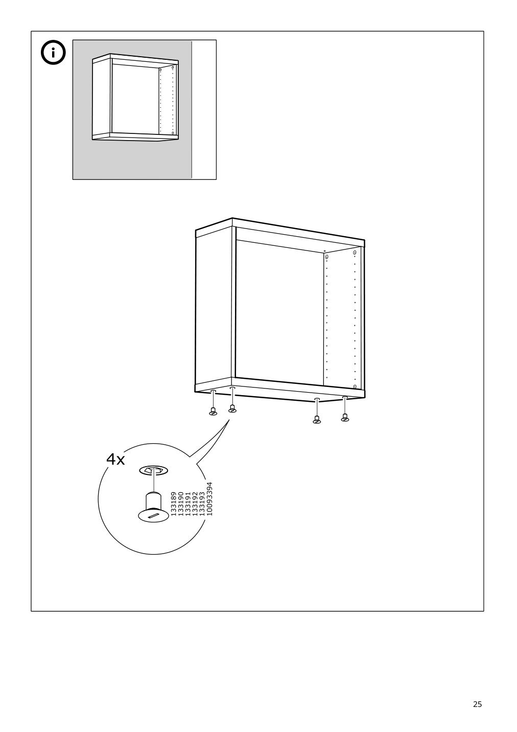 Assembly instructions for IKEA Besta frame black brown | Page 25 - IKEA BESTÅ wall cabinet with 2 doors 394.170.93