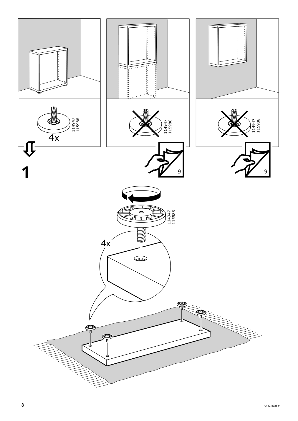 Assembly instructions for IKEA Besta frame black brown | Page 8 - IKEA BESTÅ / LACK TV storage combination 893.987.37