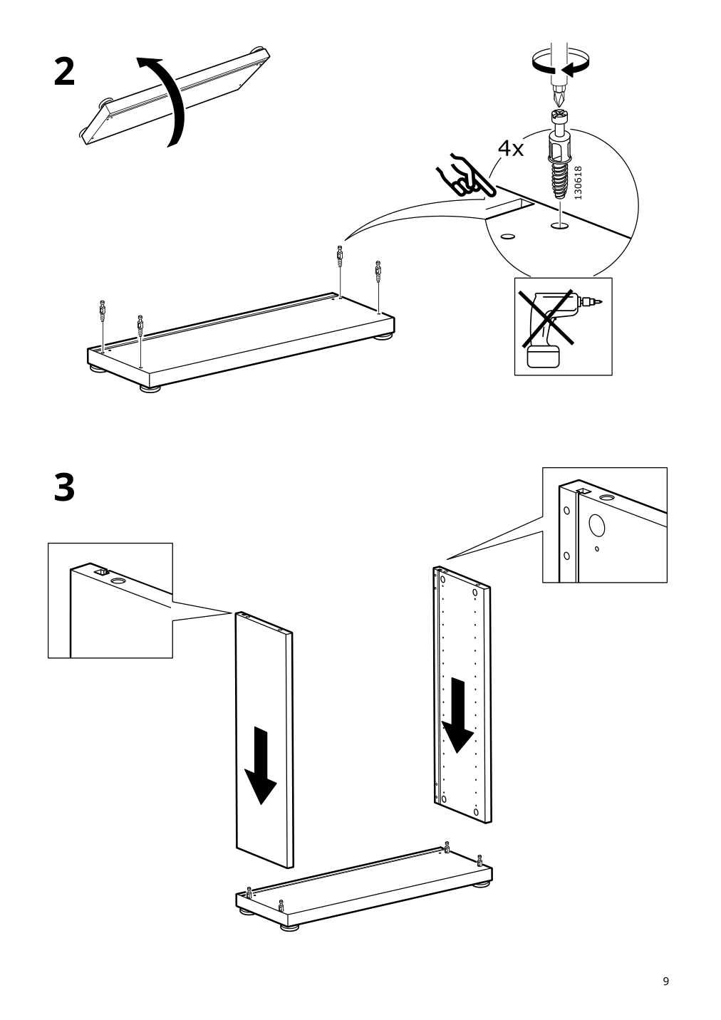 Assembly instructions for IKEA Besta frame black brown | Page 9 - IKEA BESTÅ shelf unit with door 990.466.26