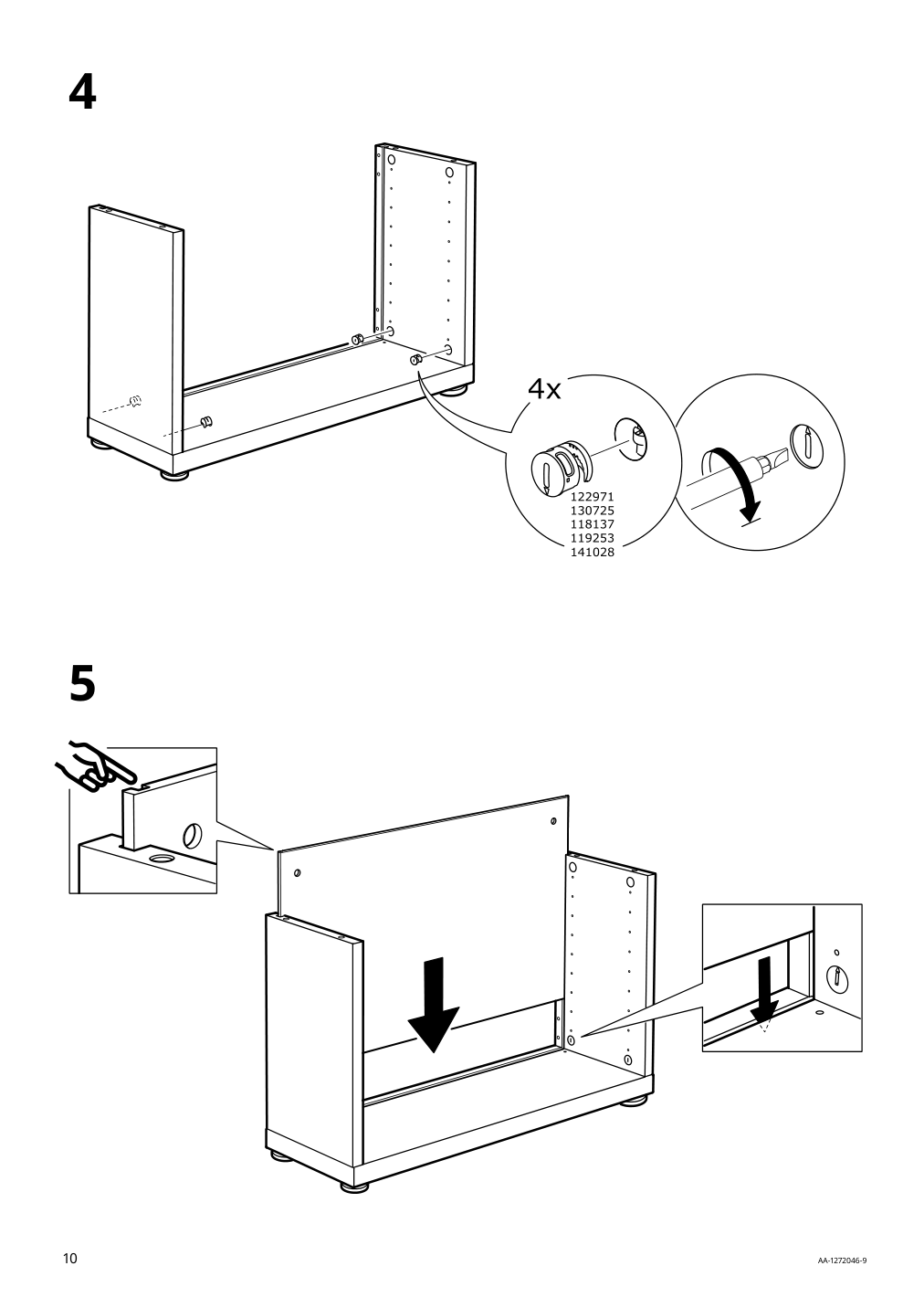 Assembly instructions for IKEA Besta frame black brown | Page 10 - IKEA BESTÅ wall-mounted cabinet combination 994.292.72