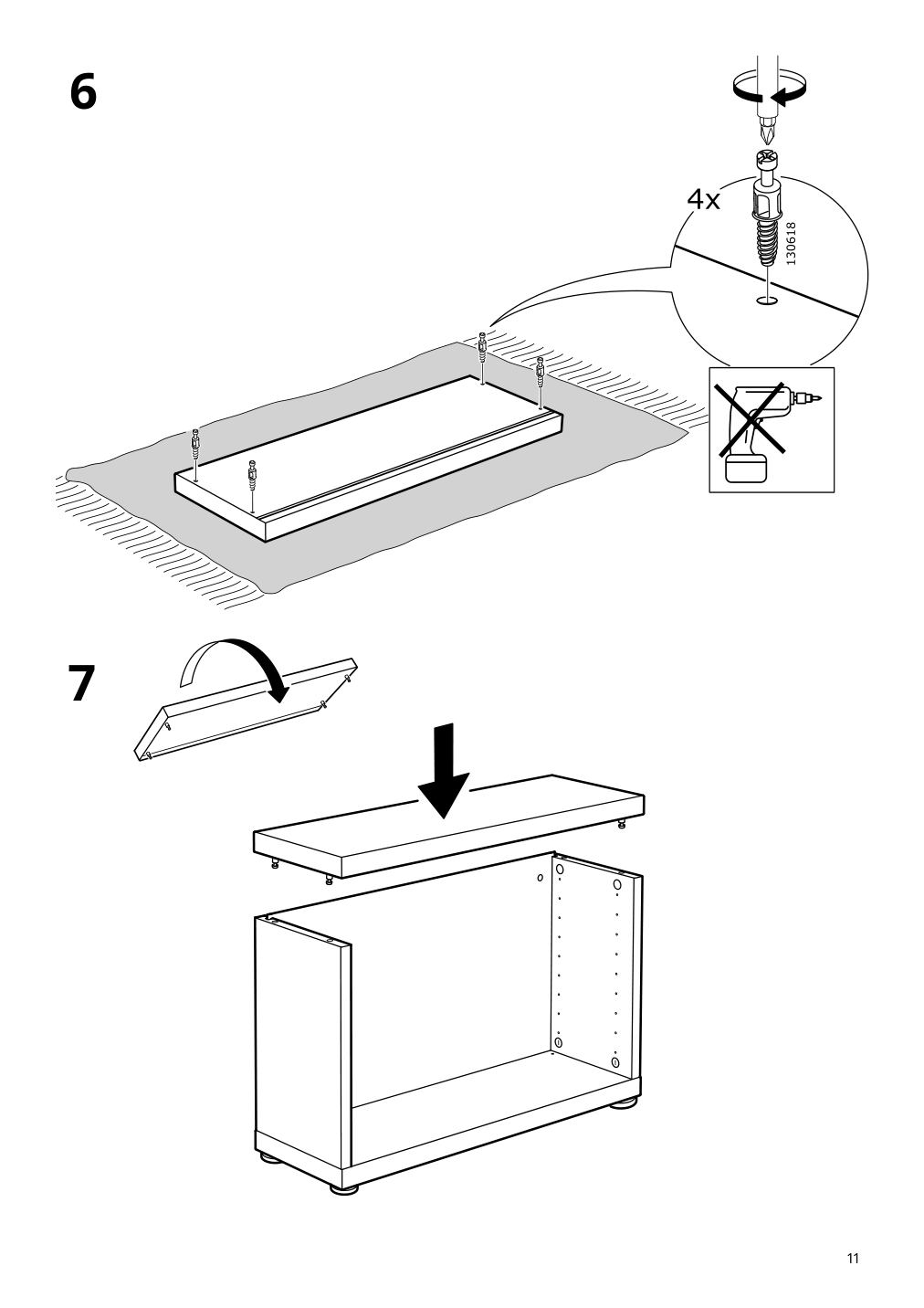 Assembly instructions for IKEA Besta frame black brown | Page 11 - IKEA BESTÅ shelf unit with door 790.467.74