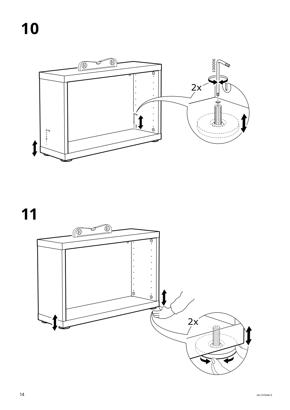 Assembly instructions for IKEA Besta frame black brown | Page 14 - IKEA BESTÅ TV storage combination/glass doors 295.687.75