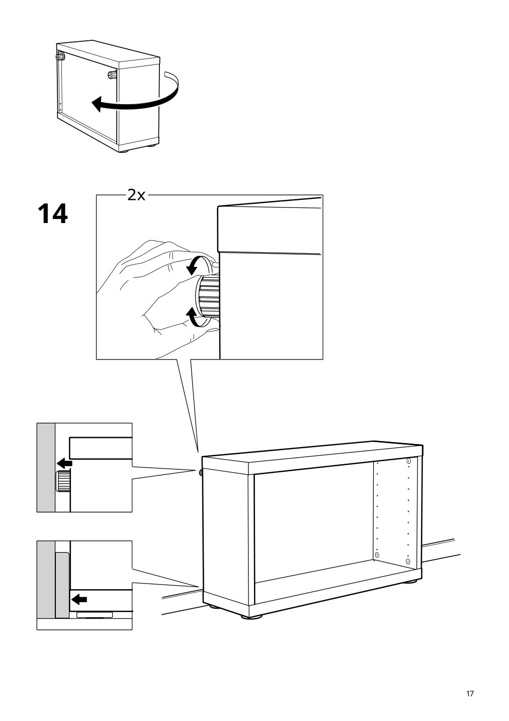 Assembly instructions for IKEA Besta frame black brown | Page 17 - IKEA BESTÅ shelf unit with door 394.249.70