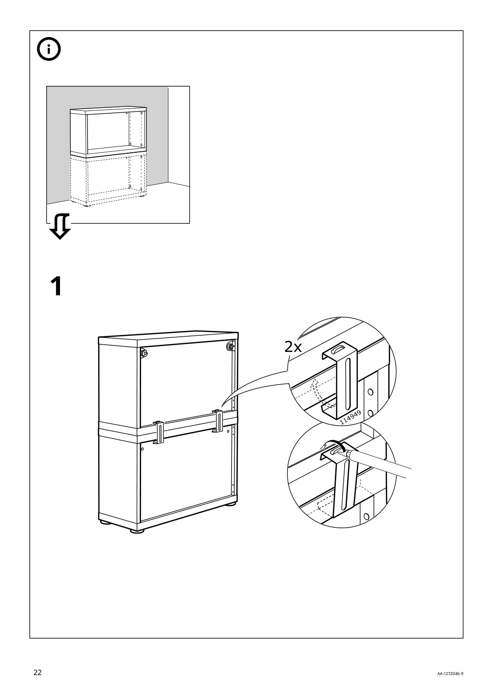 Assembly instructions for IKEA Besta frame black brown | Page 22 - IKEA BESTÅ TV storage combination/glass doors 594.113.11