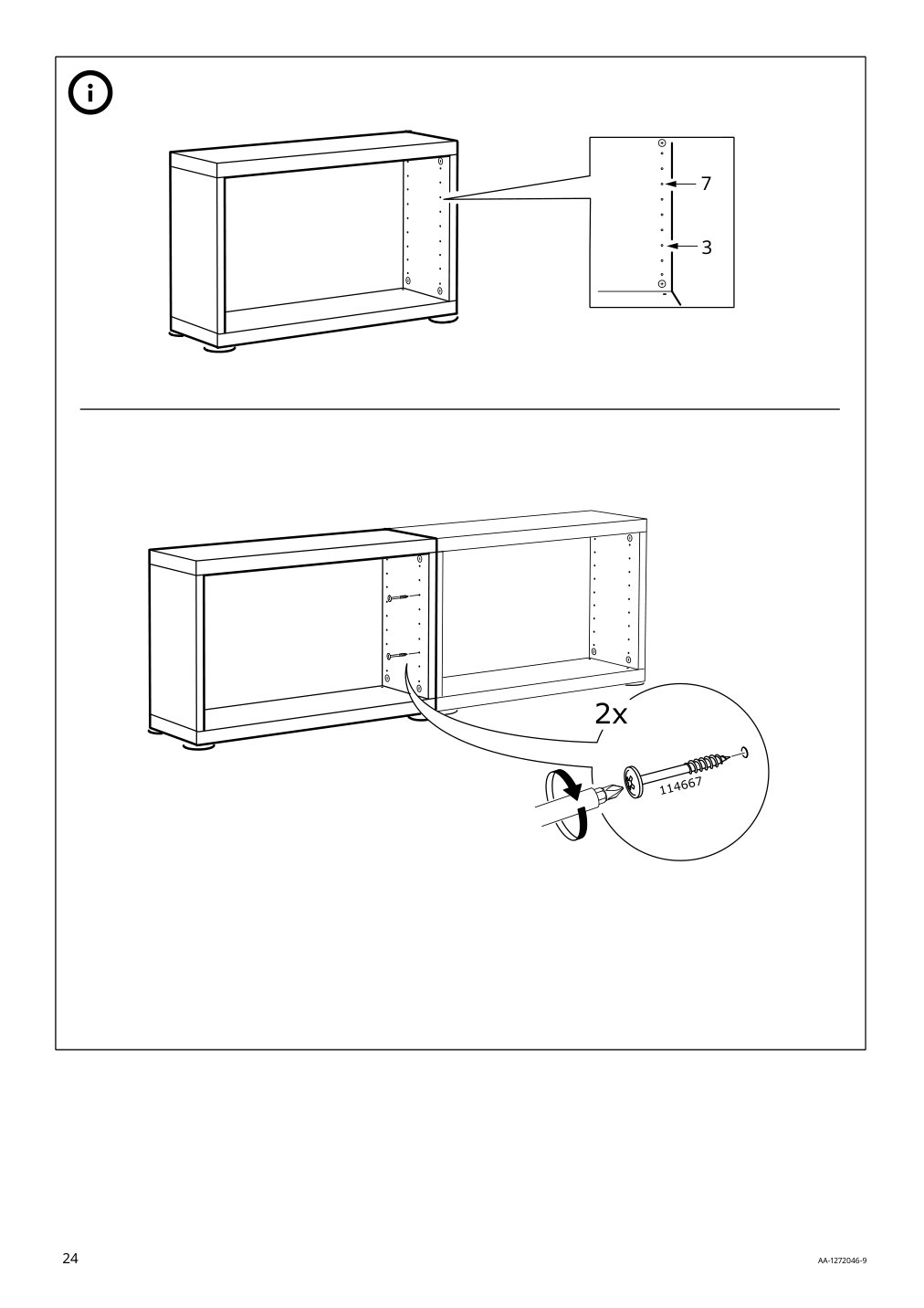 Assembly instructions for IKEA Besta frame black brown | Page 24 - IKEA BESTÅ TV storage combination/glass doors 594.113.11