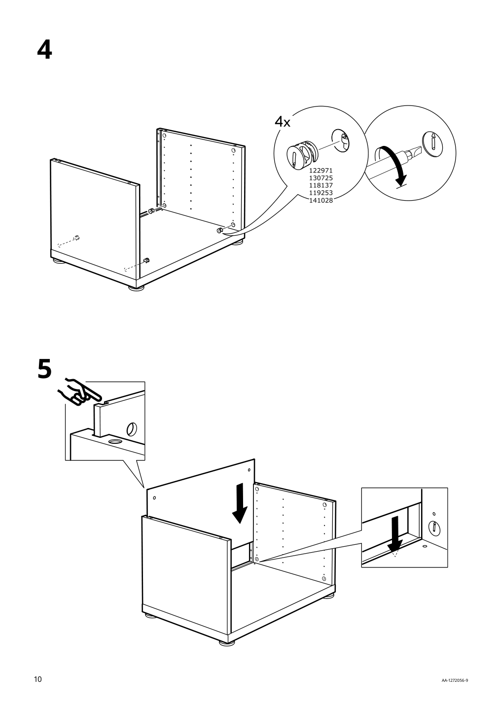 Assembly instructions for IKEA Besta frame black brown | Page 10 - IKEA BESTÅ TV storage combination/glass doors 994.110.31