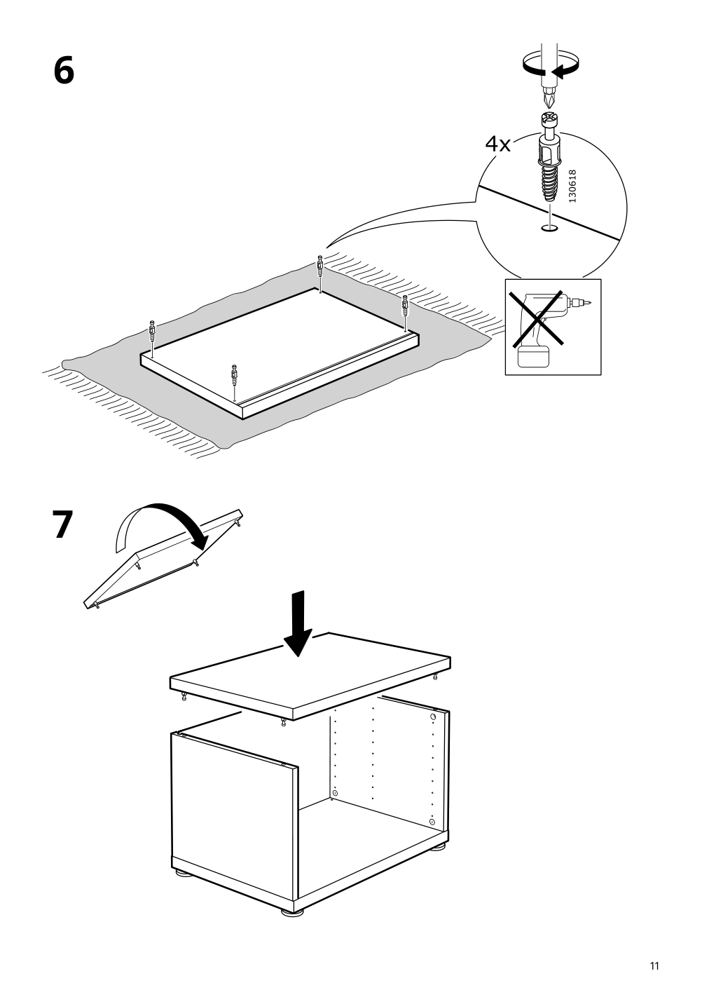 Assembly instructions for IKEA Besta frame black brown | Page 11 - IKEA BESTÅ storage combination with doors 394.214.53