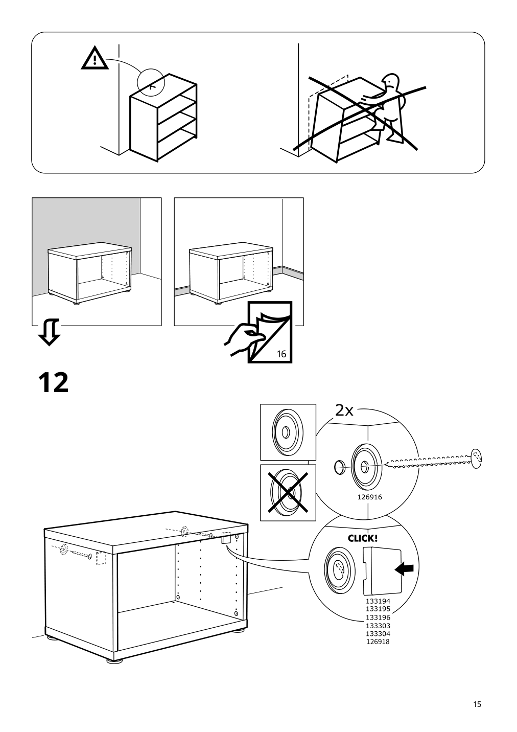 Assembly instructions for IKEA Besta frame black brown | Page 15 - IKEA BESTÅ TV storage combination/glass doors 995.688.52