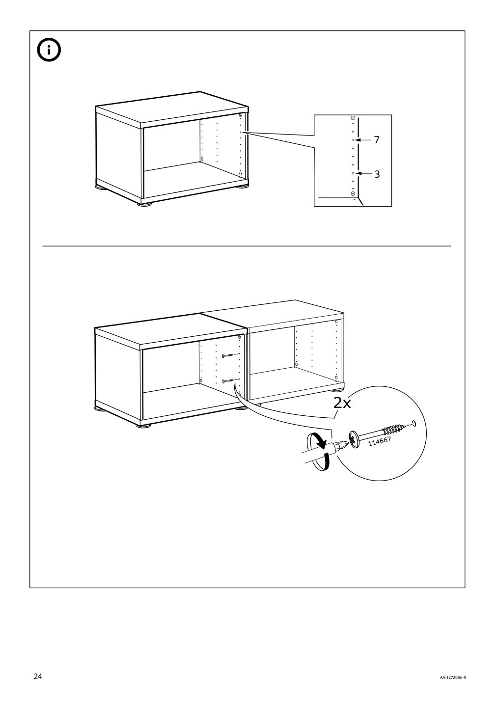 Assembly instructions for IKEA Besta frame black brown | Page 24 - IKEA BESTÅ TV storage combination/glass doors 594.113.11