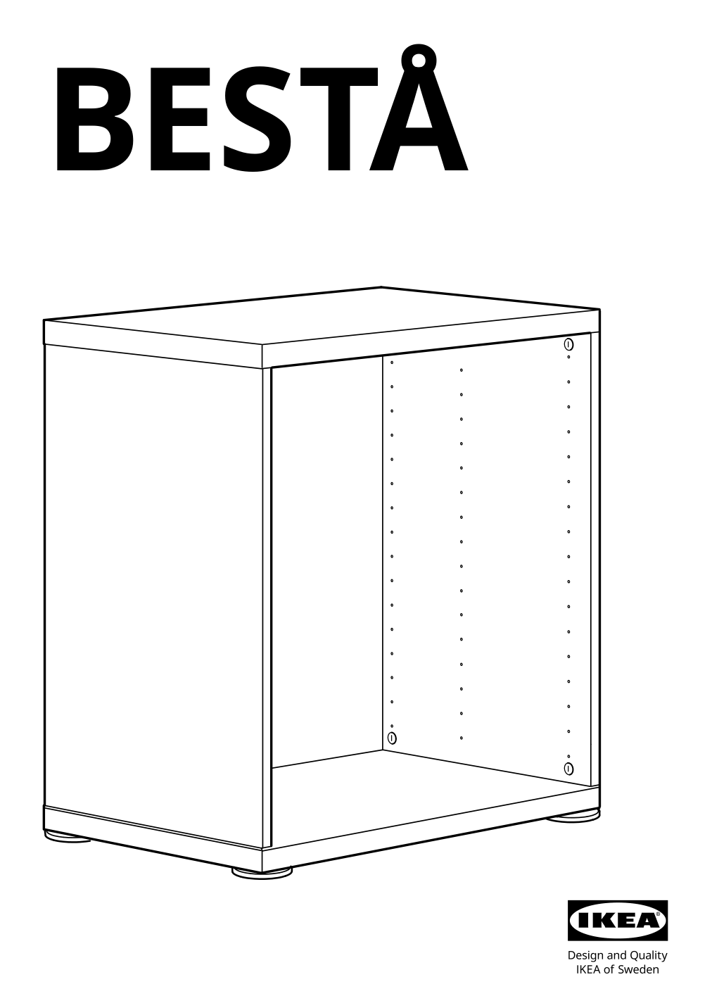 Assembly instructions for IKEA Besta frame black brown | Page 1 - IKEA BESTÅ shelf unit with door 794.292.87