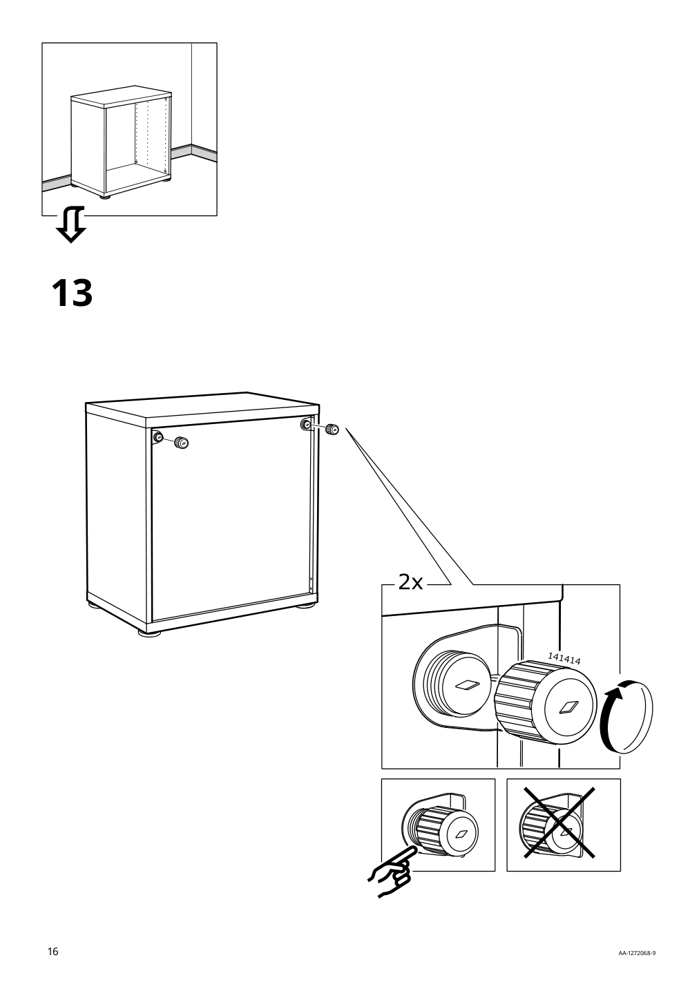 Assembly instructions for IKEA Besta frame black brown | Page 16 - IKEA BESTÅ storage combination with doors 393.249.80