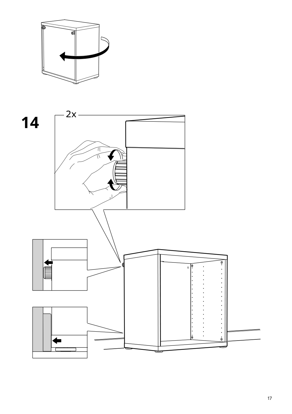 Assembly instructions for IKEA Besta frame black brown | Page 17 - IKEA BESTÅ shelf unit with door 794.292.87