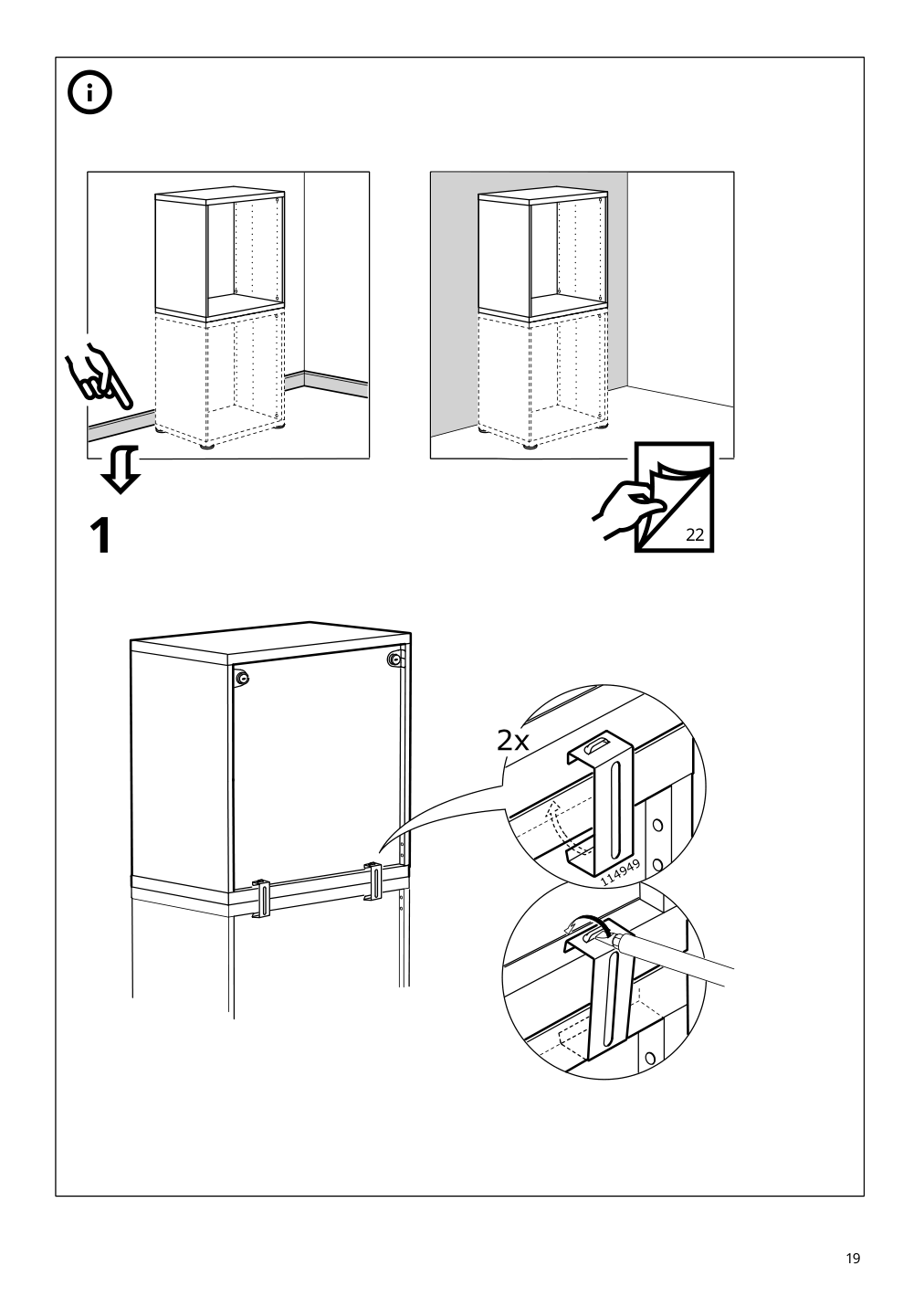 Assembly instructions for IKEA Besta frame black brown | Page 19 - IKEA BESTÅ frame 202.459.64