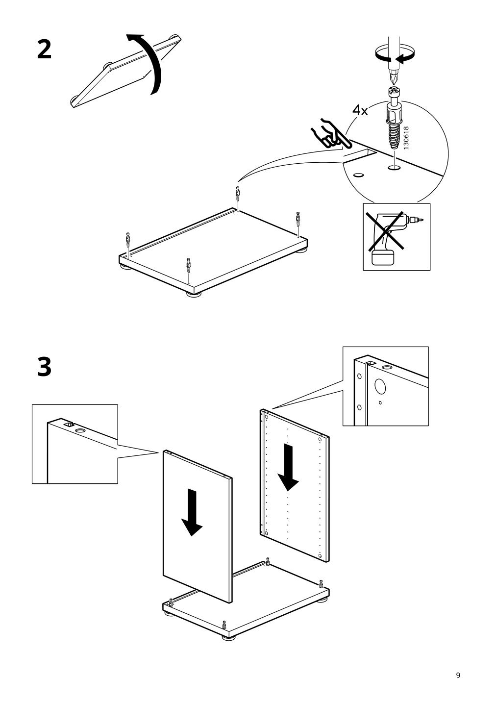 Assembly instructions for IKEA Besta frame black brown | Page 9 - IKEA BESTÅ storage combination with doors 293.250.70