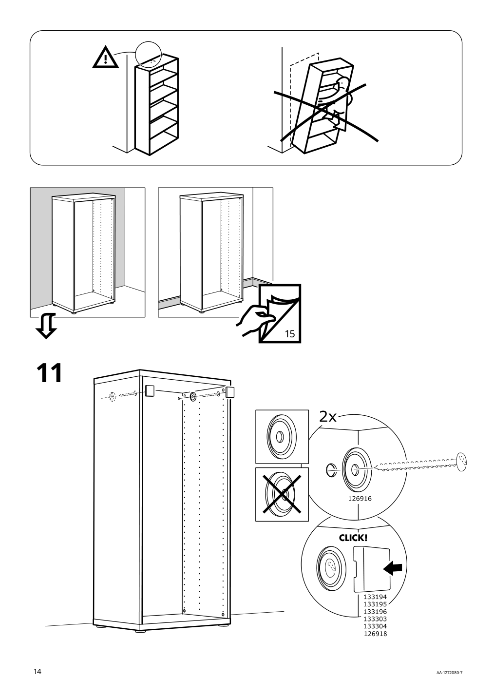 Assembly instructions for IKEA Besta frame black brown | Page 14 - IKEA BESTÅ TV storage combination/glass doors 193.307.84