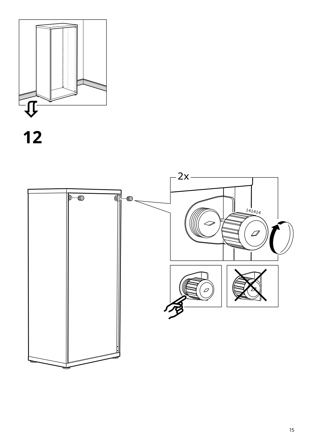 Assembly instructions for IKEA Besta frame black brown | Page 15 - IKEA BESTÅ TV storage combination/glass doors 194.063.02