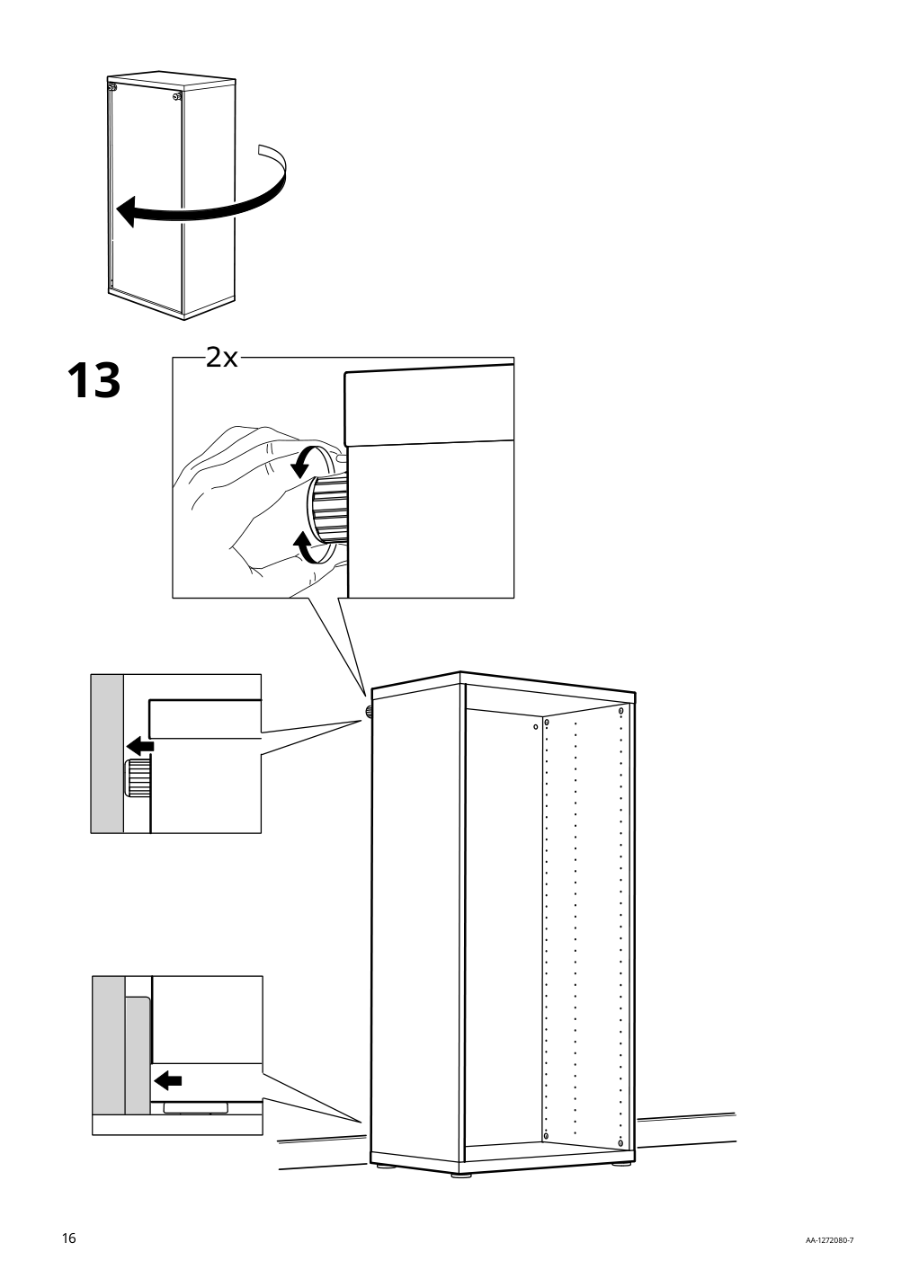 Assembly instructions for IKEA Besta frame black brown | Page 16 - IKEA BESTÅ TV storage combination/glass doors 595.684.15