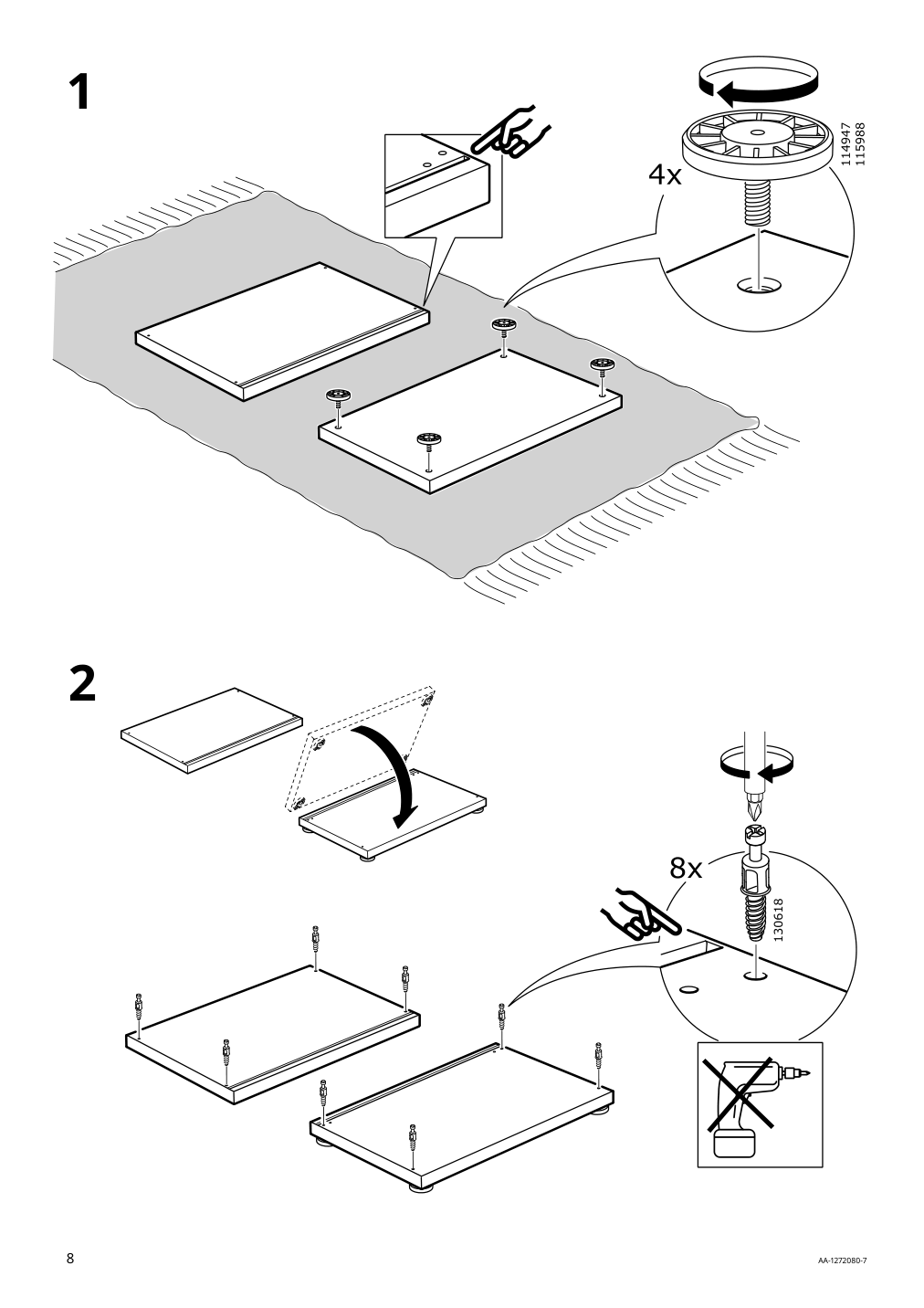 Assembly instructions for IKEA Besta frame black brown | Page 8 - IKEA BESTÅ TV storage combination/glass doors 193.307.84