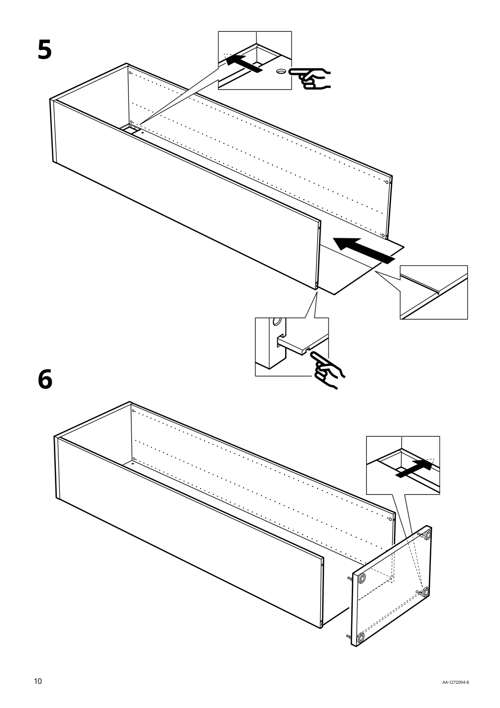 Assembly instructions for IKEA Besta frame black brown | Page 10 - IKEA BESTÅ shelf unit with doors 794.296.97