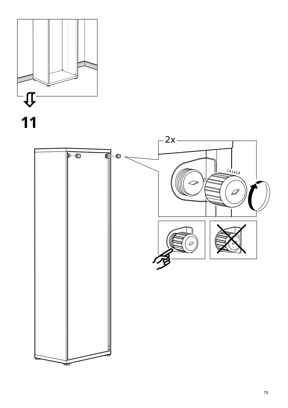 Assembly instructions for IKEA Besta frame black brown | Page 15 - IKEA BESTÅ storage combination w/glass doors 790.594.36