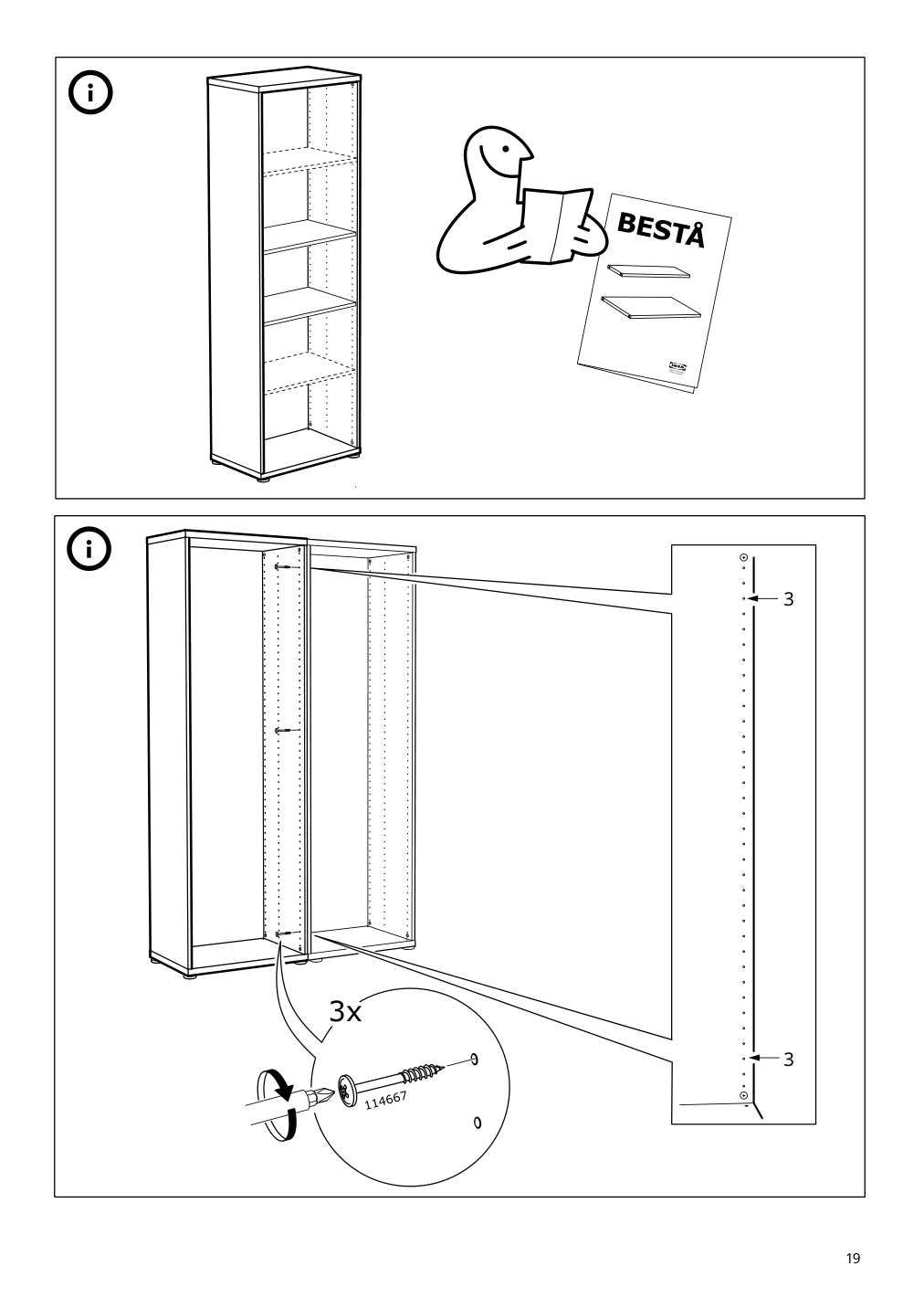 Assembly instructions for IKEA Besta frame black brown | Page 19 - IKEA BESTÅ TV storage combination/glass doors 594.110.33