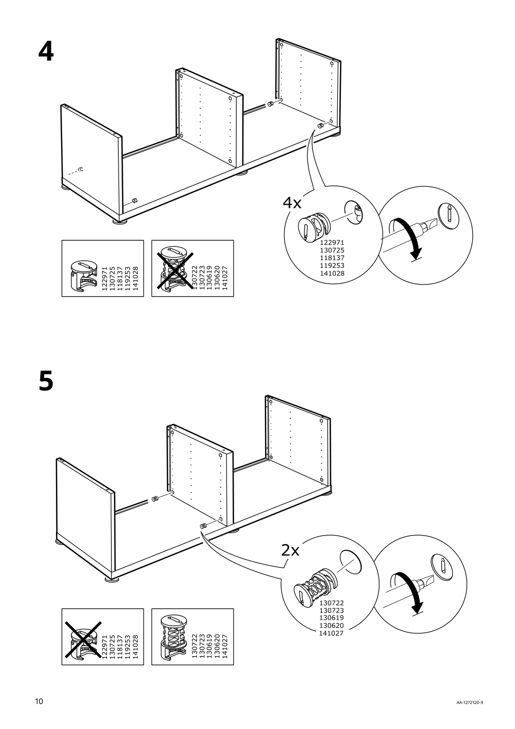 Assembly instructions for IKEA Besta frame black brown | Page 10 - IKEA BESTÅ storage combination with doors 394.214.53