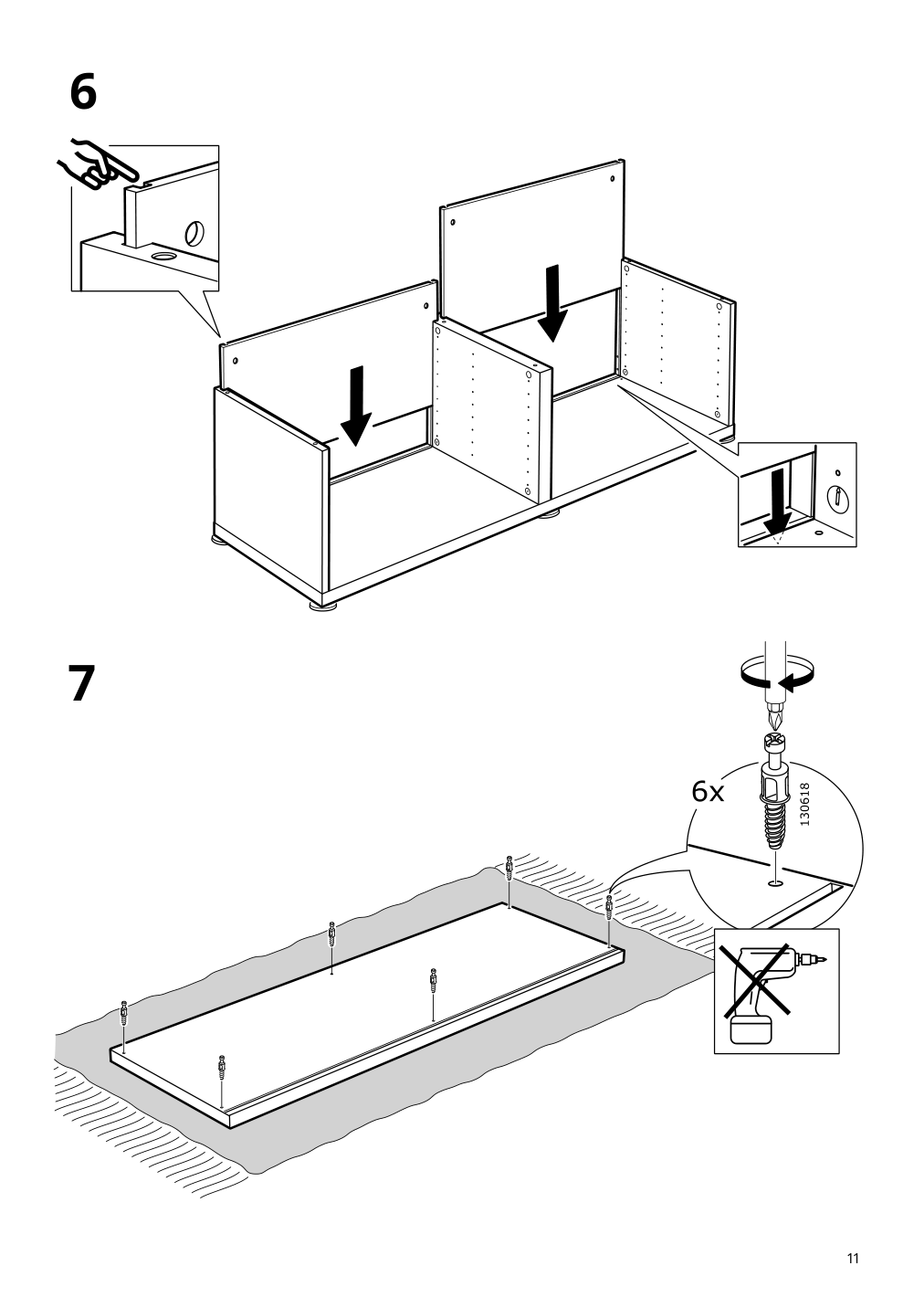 Assembly instructions for IKEA Besta frame black brown | Page 11 - IKEA BESTÅ TV storage combination/glass doors 494.072.15