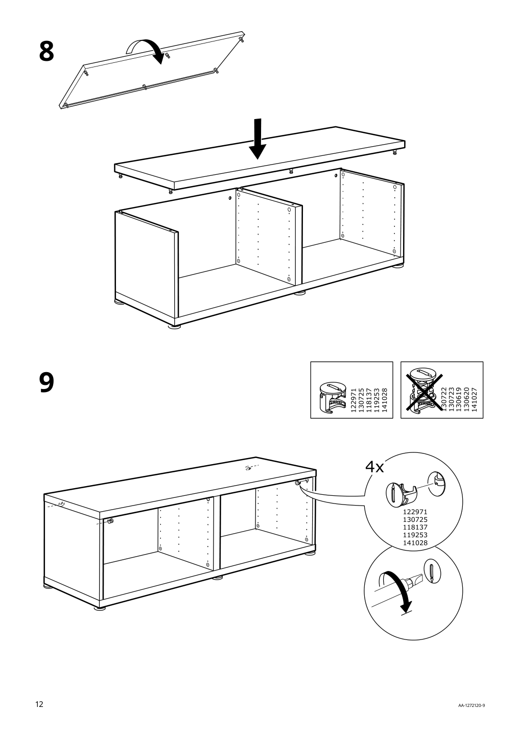 Assembly instructions for IKEA Besta frame black brown | Page 12 - IKEA BESTÅ TV storage combination/glass doors 895.693.57