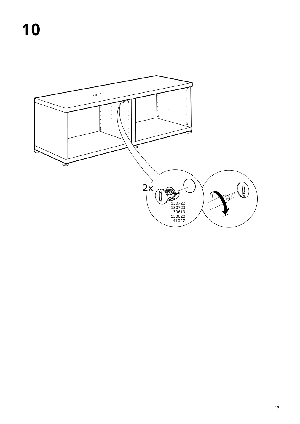 Assembly instructions for IKEA Besta frame black brown | Page 13 - IKEA BESTÅ storage combination w doors/drawers 894.215.49