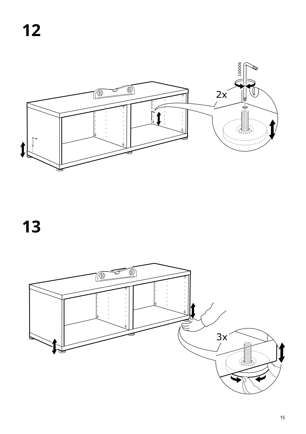 Assembly instructions for IKEA Besta frame black brown | Page 15 - IKEA BESTÅ TV storage combination/glass doors 994.110.31