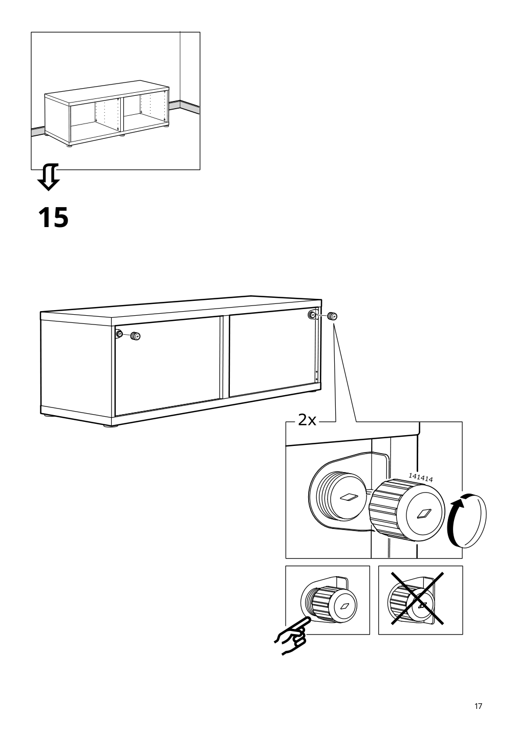 Assembly instructions for IKEA Besta frame black brown | Page 17 - IKEA BESTÅ storage combination w doors/drawers 094.808.06