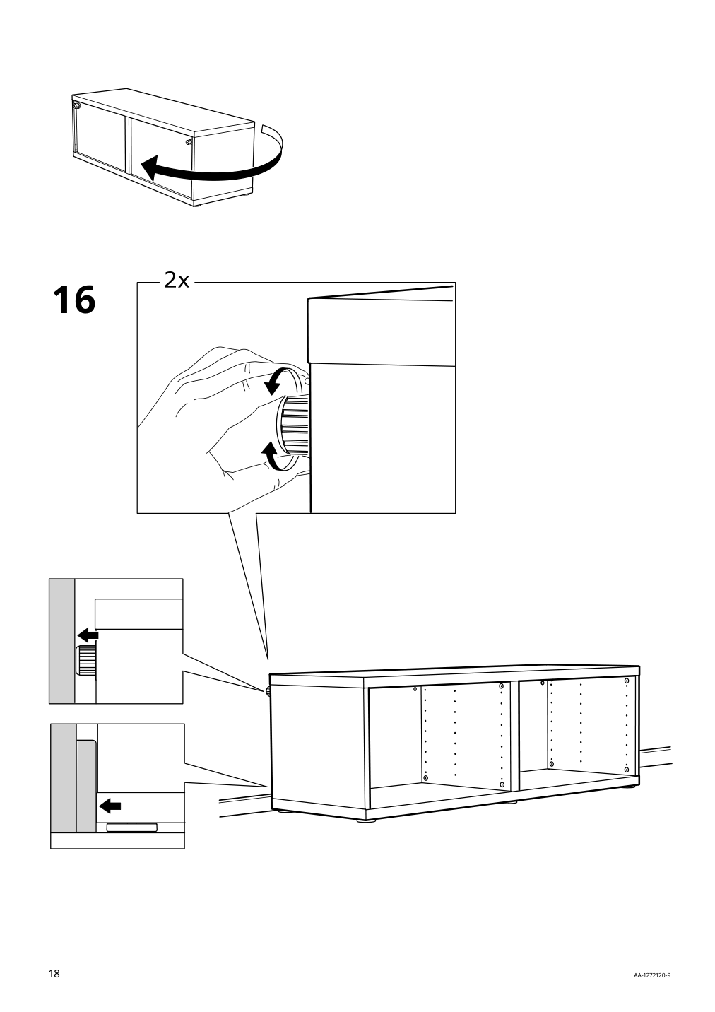 Assembly instructions for IKEA Besta frame black brown | Page 18 - IKEA BESTÅ TV storage combination/glass doors 994.110.31