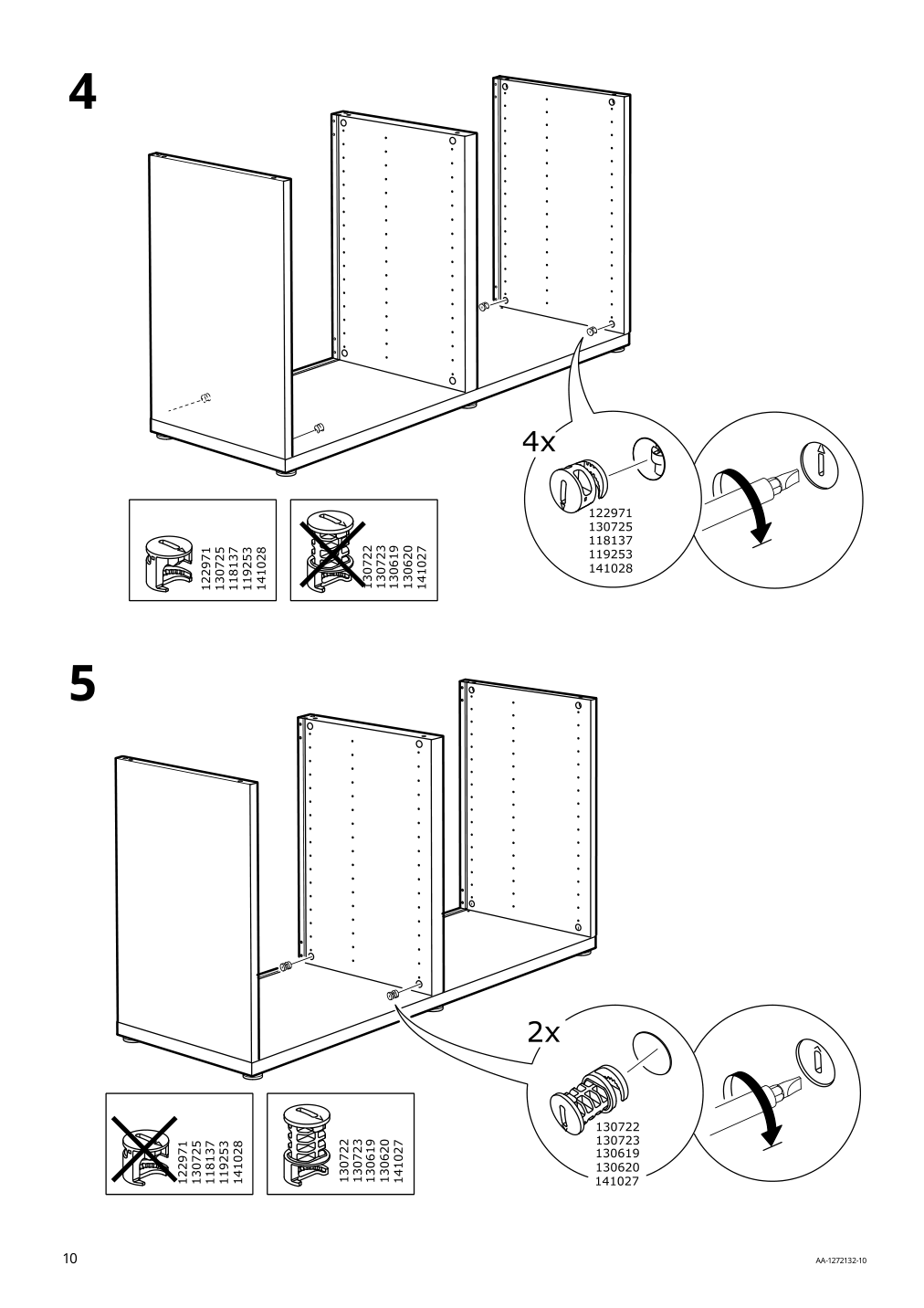 Assembly instructions for IKEA Besta frame black brown | Page 10 - IKEA BESTÅ storage combination with doors 994.214.31