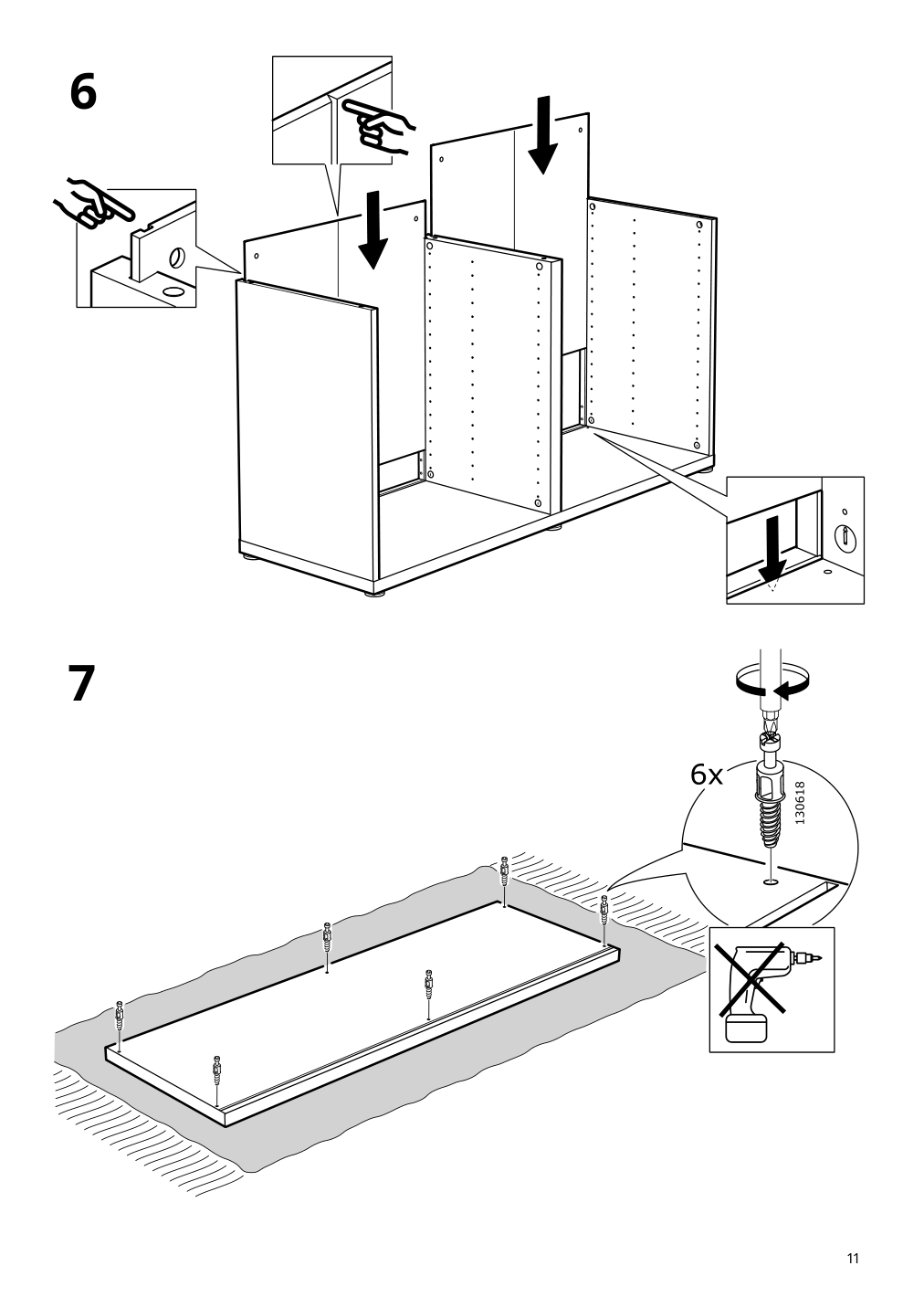 Assembly instructions for IKEA Besta frame black brown | Page 11 - IKEA BESTÅ storage combination w doors/drawers 094.808.06