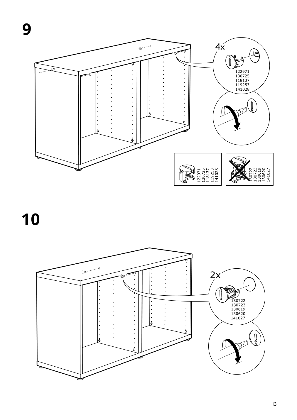 Assembly instructions for IKEA Besta frame black brown | Page 13 - IKEA BESTÅ storage combination w doors/drawers 194.360.40