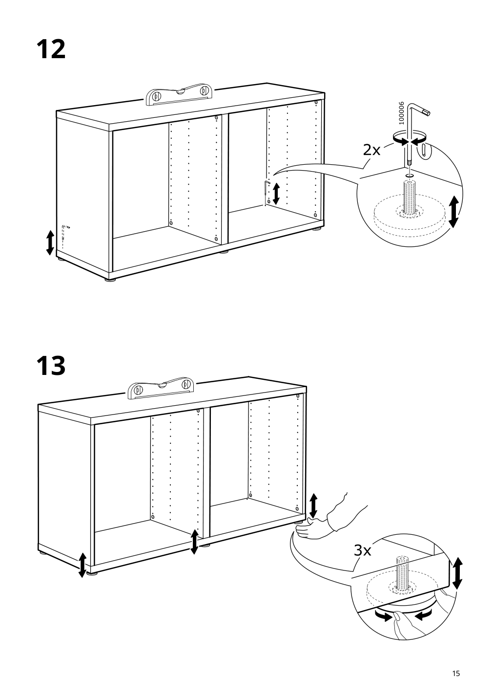 Assembly instructions for IKEA Besta frame black brown | Page 15 - IKEA BESTÅ storage combination w doors/drawers 894.215.49