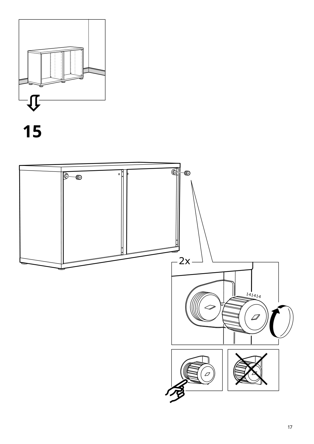 Assembly instructions for IKEA Besta frame black brown | Page 17 - IKEA BESTÅ storage combination w doors/drawers 894.215.49