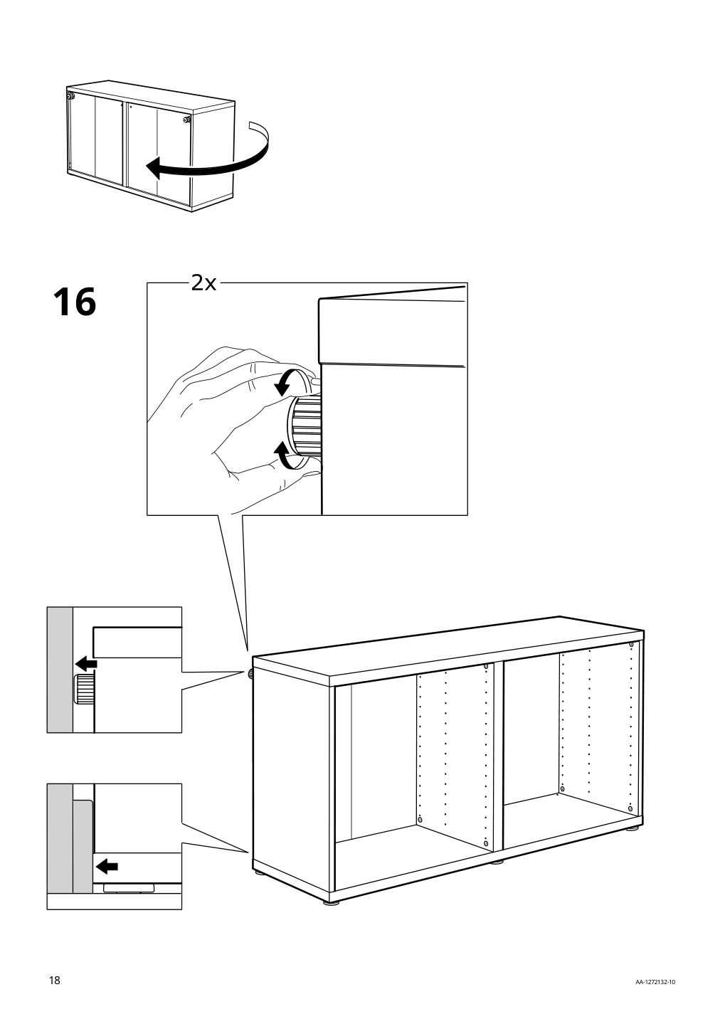 Assembly instructions for IKEA Besta frame black brown | Page 18 - IKEA BESTÅ storage combination w doors/drawers 194.360.40