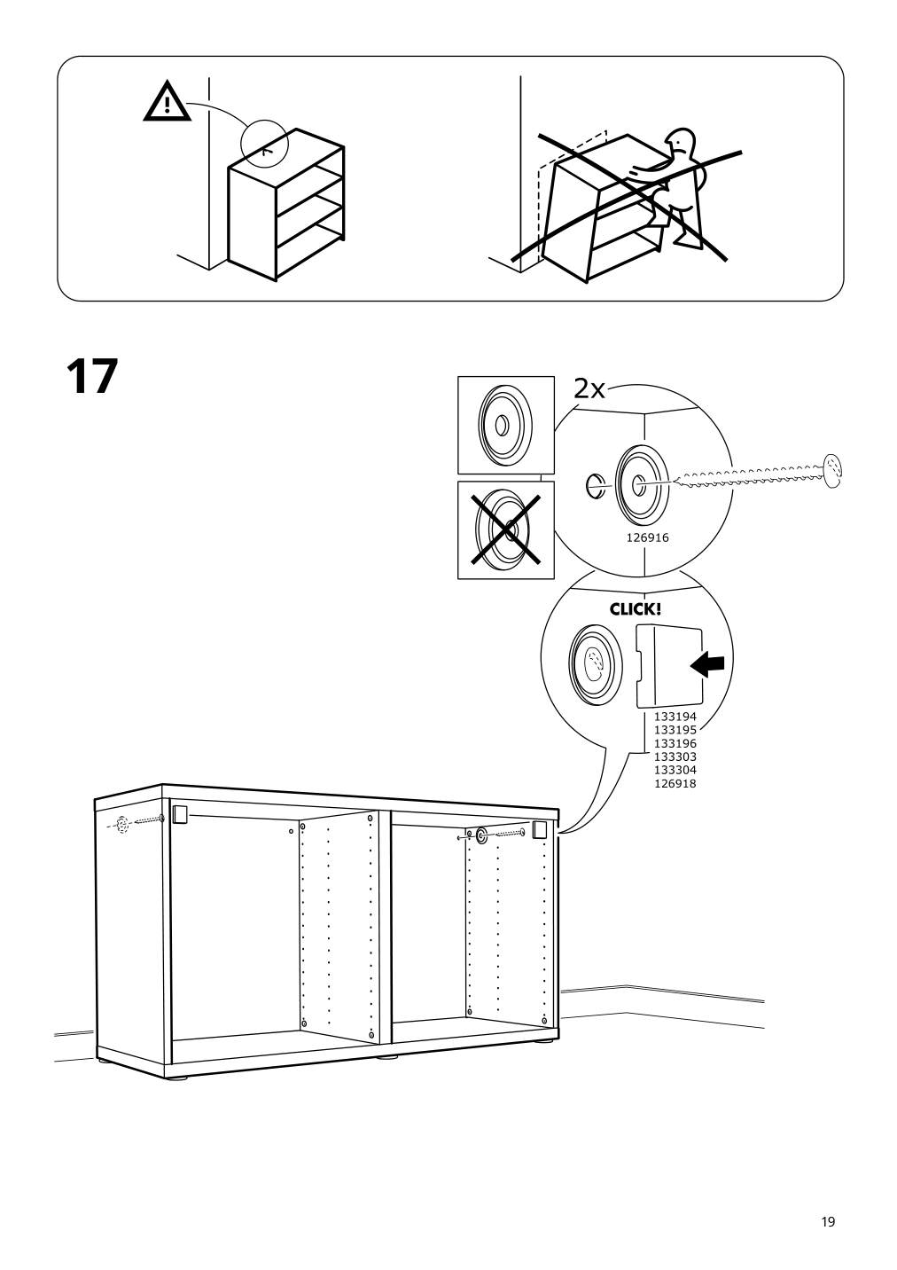 Assembly instructions for IKEA Besta frame black brown | Page 19 - IKEA BESTÅ storage combination with doors 892.078.13