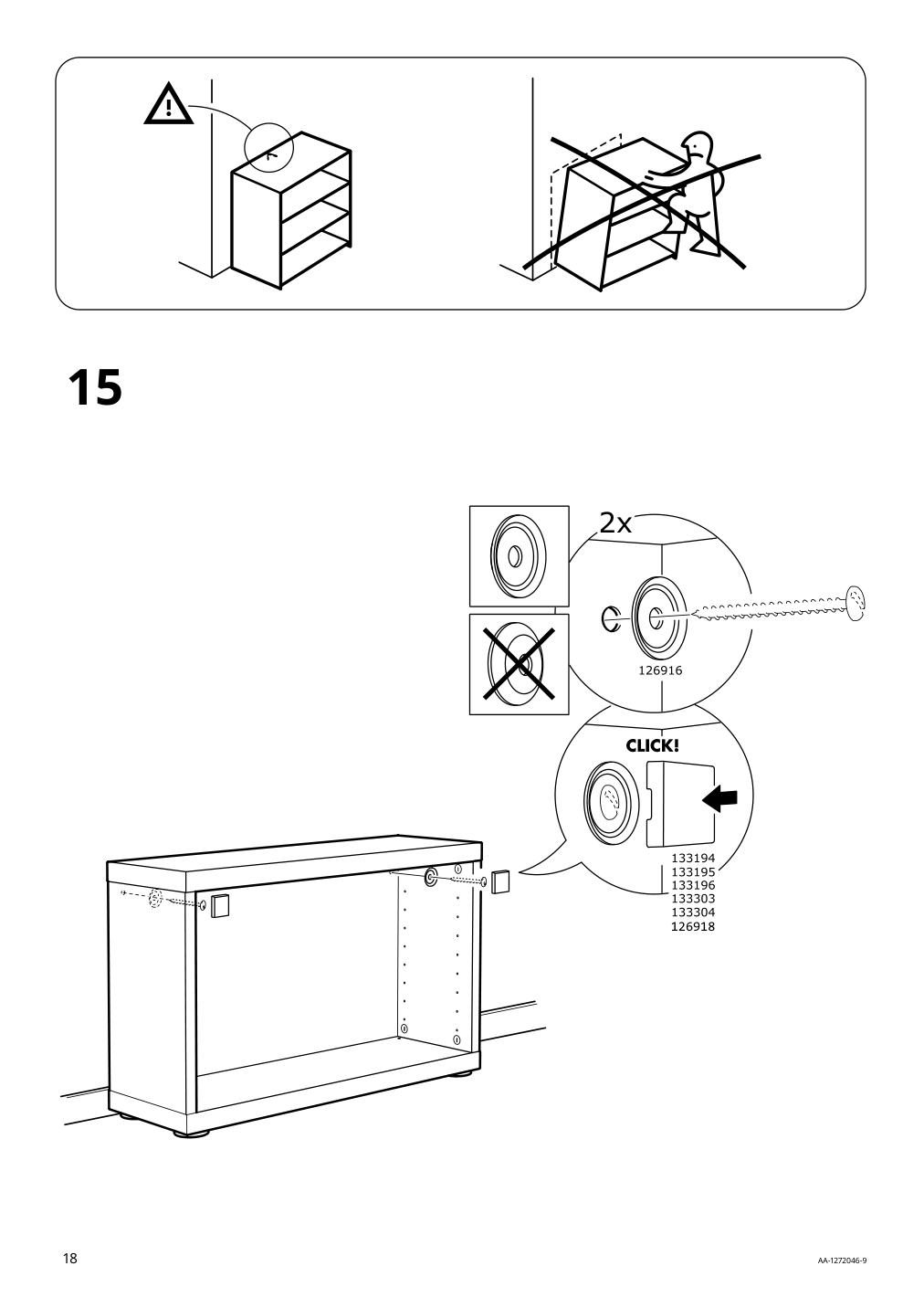 Assembly instructions for IKEA Besta frame white stained oak effect | Page 18 - IKEA BESTÅ shelf unit with glass door 290.468.56