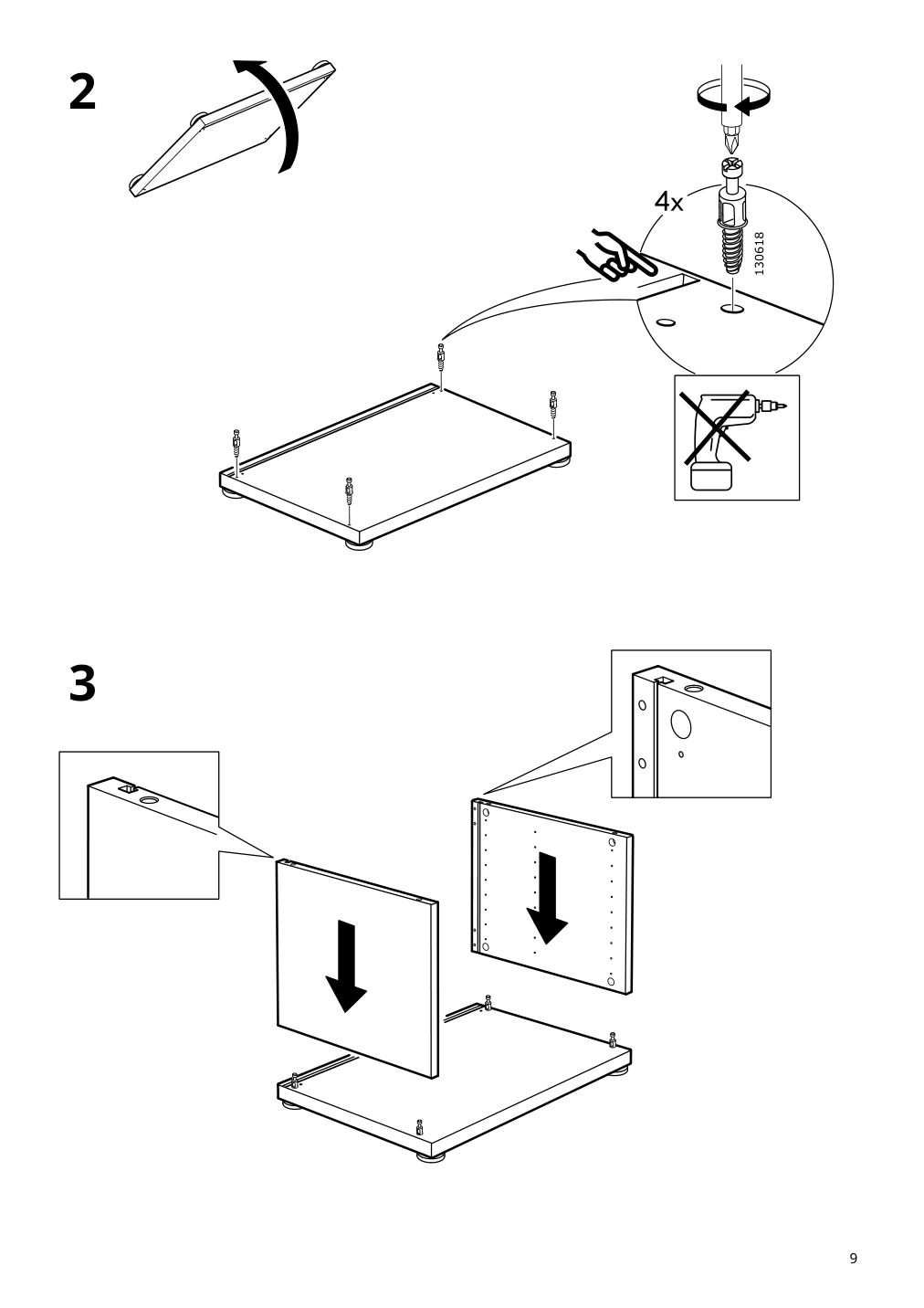 Assembly instructions for IKEA Besta frame walnut effect light gray | Page 9 - IKEA BESTÅ TV storage combination 094.119.50