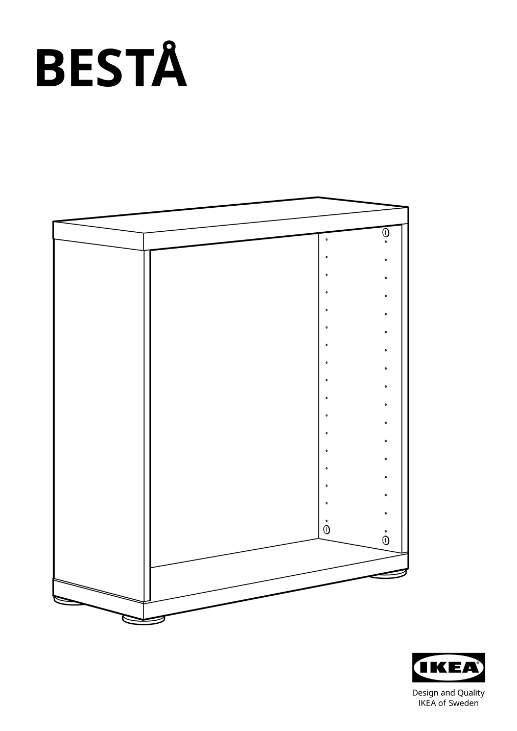 Assembly instructions for IKEA Besta frame white | Page 1 - IKEA BESTÅ storage combination w doors/drawers 394.406.54