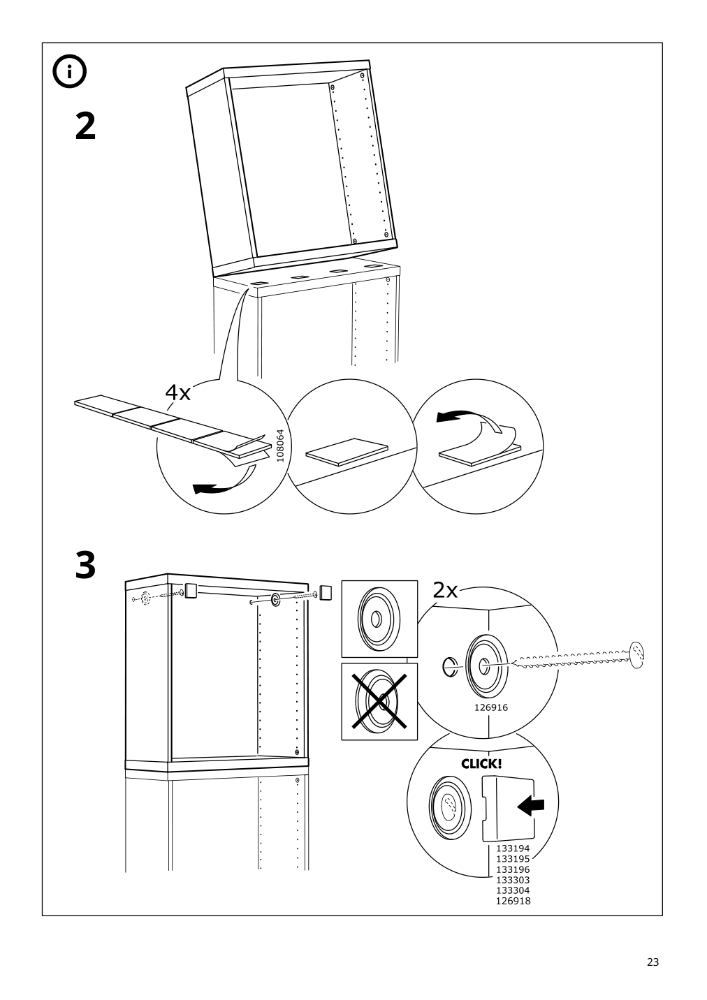 Assembly instructions for IKEA Besta frame white | Page 23 - IKEA BESTÅ storage combination w doors/drawers 394.406.54